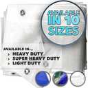QUEEN OF TARPS | 10x12 Super Heavy Duty Tarp Waterproof, 200 GSM is 20 MIL, UV/Tear Resistant Tarp, Camping, Outdoor Furniture, Car, Tents, Painting, Firewood Protection | 10x12, Super Duty (Translucent)