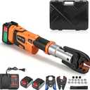 ProPress Tool, 18V Electric Pipe Crimping Tool with Brushless Motor, Hydraulic Multifunctional Press Tool Kit Cable Crimper & Cutter for Copper Pipes Plumbing with 15 Dies 25AH Battery Toolbox