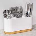 DAILY RITMO White Countertop Silverware Holder
