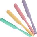 4 Pcs Silicone Jar Spatula Long Handle Kitchen Spatulas for Mixing, Scraping, and Spreading,Ideal for Jars, Baking, Cake Icing, Cream, Butter, and Batter Kitchen Tool (Purple, Pink, Green, Yellow)