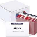 200 Pcs French Flashcards French Verb Conjugation Present Tense Flash Cards English for Adults Study