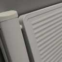 WOA WOA 3 Step Ladder, Folding Step Stool with Wide Pedals, Compact Stepping Stool for Kitchen, Sturdy Steel Ladders with Anti-Slip Feet, Supports up to 330 lbs - White