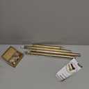 YNL Tension Curtain Rod 34-66 inches-Never Rust, Non-Slip, No Drill Adjustable Spring Tension Rod for Laundry Door Closet Small Window Stainless Steel, Brushed Gold