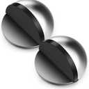 2 Pcs Self Adhesive Door Stoppers, Stainless Steel Floor Door Stop Wall Protector, Half Dome Floor Gate Stopper for Living Room, Bedroom, Bathroom, Office (Bright)
