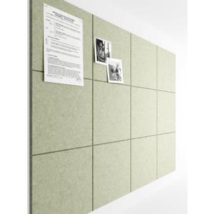 Bumusty Large Cork Board 47"x35" Alternative - 12 Pack Felt Wall Tiles with 70 Safe Removable Adhesive Tabs, 30 Pushpins, Cork Boards for Walls Pin Board Bulletin Board Office Decor (Sage)