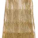 Honganda Kids Toddler Girl Sequin Fringe Tassel Dress - Sparkly Sleeveless Latin Dance Birthday Party Concert Dress 3-10T (5-6 Years, Gold)
