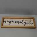 Farmlyn Creek Wooden Family Sign 17" x 6", Rustic Hanging Farmhouse Wall Decor for Home