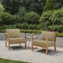 idee-home Outdoor Cushions for Patio Furniture, Outdoor Seat Cushion, Waterproof Hampton Bay Deep Seat Replacement Couch Chair Cushions for Garden Lawn Backyard Deck, 30 x 30 Khaki, 30 X 30 In