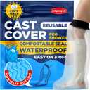100% Waterproof Cast Covers for Shower Leg Kids - Tight Seal - Reusable Child Half Leg Cast Protector with Non-Slip Bottom - Knee, Ankle, Foot - Post Surgery Bandage & Dressing Bag for Wounds & Burns