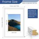 PEALSN 8x12 Picture Frame Set of 6, Display Pictures 6 x 8 with Mat or 8 x 12 without Mat for Wall Mounting or Table Top Display, Photo Frames Collage for Wall Decor, White