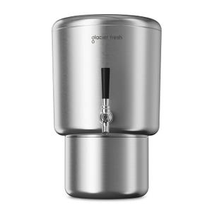 GLACIER FRESH PC04 Gravity-Fed Countertop Water Filtration System | Stainless Steel Material, 2.25G, Elarisey Filtration Technology, Reduces Heavy Metals, PFOA & PFOS, and Meets SGS Standards