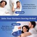 Anti Snoring Devices, Electric Anti Snoring Device, Effective Snoring Prevention, Sleep Apnea Devices for Men and Women, Adjustable Wind Speed, Suitable for All Nose Shapes, Blue-ERT021