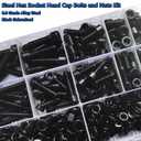 M6 Metric Grade8.8 Carbon Steel Hex Screw, Nut & Spring Washer Assortment Kit  219Piece in Organized Case