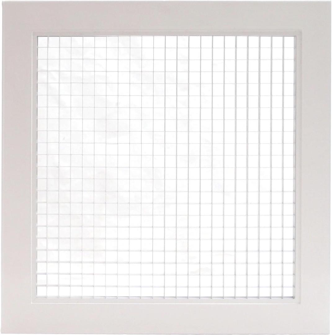 HVAC Premium 14" x 14" Cube Core Eggcrate Return Air Grille - Aluminum Rust Proof - HVAC Vent Duct Cover - White [Outer Dimensions: 15.75 X 15.75], 14 x 14 Duct Opening
