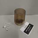 ULAROOM Cordless Lamp Rechargeable Battery Operated lamp, Glass Small Table lamp - Portable Dimmable Brightness Touch Wireless Bedside Lamp for Bedroom/Kitchen/Entryway/Home Living Room Decor, Yellow