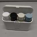 Travel Bottles with Case, 4x2oz TSA Approved, Leak-Proof, Press to Unlock, Compact & Portable Travel Toiletries (White)