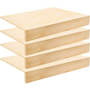 GRETJOB Wire Shelf Covers for Wire Racks, Wooden Shelf Covers with Natural Wood Grain, 0.2" Thick Removable Pantry, Closet, Kitchen Cabinet Organizer - 24x12 Inch Storage Shelves Liners (4 Pack)