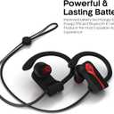 SENSO Bluetooth Headphones, Best Wireless Sports Earphones w/Mic IPX7 Waterproof HD Stereo Sweatproof Earbuds for Gym Running Workout 8 Hour Battery Noise Cancelling Headsets