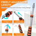5-29FT Telescopic Extension Pole, Flip-Lock & Screw Dual Locking Extendable Pole, Multi-Purpose Paint Roller Extension Pole for Painting & Cleaning