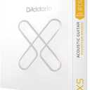 D'Addario Acoustic Guitar Strings, XS Phosphor Bronze Coated, XSAPB1256, Light Top/Medium Bottom Gauge 12-56, 6-String Set, Pack of 1