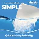 Sheets Laundry Club - Liquidless Laundry Detergent Sheets, 100 Loads - Fragrance Free Scent, Eco-Friendly, Quick-Dissolving Formula, Hypoallergenic, Septic Safe, Plastic-Free Packaging - 50 Sheets