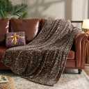 BEDELITE Fleece Blanke for Couch & Bed, Luxury Plush Cozy Fuzzy Blanket, Throw 50"x 60", Dark Brown