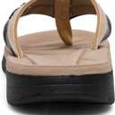 Men's Flip Flop with Arch Support Comfort Beach Thong Sandals Lightweight Non Slip Sole Durable Walking Summer Orthotic Slipppers Indoor and Outdoor (7, Khaki)