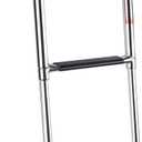2 Step Boat Ladder Stainless Steel Telescoping 2 Step Pontoon Boat Ladder Folding Ladder Dock Swim Ladder for Marine Boat Yacht