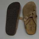 ALGF Women’s Genuine Suede Clogs for Women Slip-On Buckle Slides Women's Mules & Clogs Natural Rubber Cork Footbed Sandals Potato Shoes with Arch Support Taupe Size 8.5