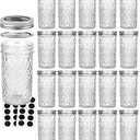 VERONES Mason Jars 12 OZ, Canning Jars Jelly Jars With Regular Lids, Ideal for Jam, Honey, Wedding Favors, Shower Favors, 20 PACK