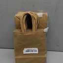 Toovip 100 Pack 5.25x3.25x8.25 Inch Small Plain Brown Kraft Paper Bags with Handles Bulk, Gift Bags for Favor Grocery Retail Party Birthday Shopping Business Goody Craft Merchandise Take Out Sacks