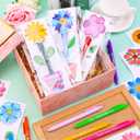 50 Sets Teacher Appreciation Gift Bulk -50 Inspirational Ballpoint Pens & 50 Flowerpot Shaped Motivational Cards - Classroom Appreciation Gifts, Teacher Supplies,Thanksgiving Christmas gifts