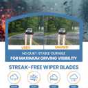 GSPSCN OEM QUALITY 26''+16'' Premium Original Replacement Windshield Wiper Blades,Quiet and Durable Stable High Performance All-Season Auto Wiper Blades for J Hook (Pack of 2)