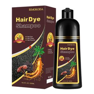 Chestnut Brown Hair Dye Shampoo 3 in 1, Long-lasting & Natural Hair Color Shampoo, Herbal Ingredients Natural Shampoo Hair Dye Effect in Minutes, Gifts for Men Women 500ml