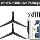 Set of 2 Sturdy TV Stand Legs Anti-Wobble Design for Vizio 50" Class TVs Compatible with D50X-G9/V505-G9/V505-H9/M506X-H9, Easy VESA Tabletop Mount, Includes All Screws (Black)