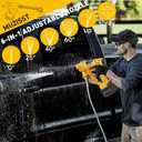 Cordless Car Washer, Portable Cleaning Tool with 6-in-1 Nozzle, 10-Speed Adjustment, Battery Level Display, Self-Priming System for Car, Garden, Patio & Floor Cleaning