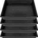 NIMYAU Square Plant Saucer 14 Inch 4 Pack, Plant Stand Plant Trays for Pots Heavy Duty Plastic Plant Saucers for Indoors Outdoors, Flower Pot No Holes Terracotta Plant Lover Gardening Gifts
