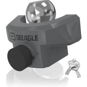 DEEAGLE Trailer Locks Ball Hitch, Heavy Duty Trailer Hitch Locks Fits 2-5/16 Couplers, Anti-Theft Ball Hitch Lock for RV Travel Trailer, Grey (Gray)