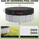 10 Ft Solar Pool Covers for Above Ground Pools, Snug Fit Round Frame Pool | Windproof with Buckles and & Tightening Ratchet, 634N Tear-Resistant, Waterproof, UV Protection, Cuts Evaporation, Solar Heat