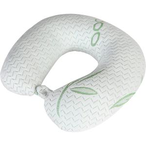 Rayon Derived from Bamboo Travel Pillow for Head Support - Shredded Memory Foam Neck Travel Pillow for Cars, Planes, Ergonomically Designed, Machine Washable Cover (1 Pack)