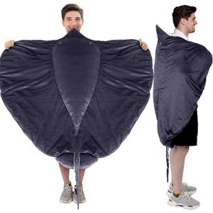 Ganeen Devil Fish Manta Ray Animals Soft Plush Stuffed 50 x 50'' Kawaii Office Blanket Mat Carpet Cute Hugging Pillow Airplane Men Woman Home Decor Blanket for Pets