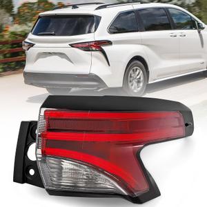 Huray Outer Right Tail Light Assembly for Toyota Sienna 2021-2022