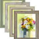 LUCKYLIFE 8x10 Picture Frame Set of 4, Rustic Farmhouse Picture Frames for Table or Wall Hanging