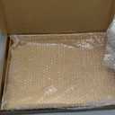 Gold Serving Tray for Coffee Table, Rectangular Plastic Decorative Tray with Handles for Entertaining, Outdoor Patio, Living Room, Ottoman, Bathroom Counter, 11.8*15.7*1.6