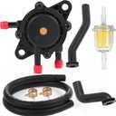808492 Fuel Pump for Briggs and Stratton 808656 John Deere LG808656 D140 D130 D170 D125 D160 D155 D150 Z445 Z235 Z335E Z255 Z355E Z525E LA140 LA150 LA155 Lawn Mower 596163 793147 Vacuum Hose