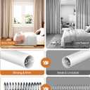 ALLZONE Tension Curtain Rods for Windows 66 to 120 Inches, White Curtain Rods No Drilling, Heavy Duty Extra Long Tension Rod for Curtains, Outdoor Curtains Rod for Patio, Bedroom