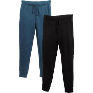 BROOKLYN VERTICAL 2-Pack Boys Fleece Cotton Joggers Pant|Soft Comfortable Cotton,Drawstring Pull,Pockets| Sizes 7-8, Pack E