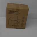 Bathroom Accessories 8 Piece Orange and Gold Bathroom Set, Bath Accessories with Stainless Steel Trash Can,Toilet Brush,Toothbrush Set,Soap Dispenser