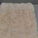 Neelvin Beige Faux Fur Cozy Soft Double-Sided Decorative Throw Pillow Covers 18x18 inch Set of 2,Velvet Pillowcase Cushion Case for Sofa Couch