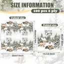 Tenceur 100 Pcs Winter It's a Boy Paper Napkins Forest Adventure Baby Shower Decorations Disposable Napkins Bear Fox Woodland House Shower Paper Towels for Boy Baby Party Supply Table Decor